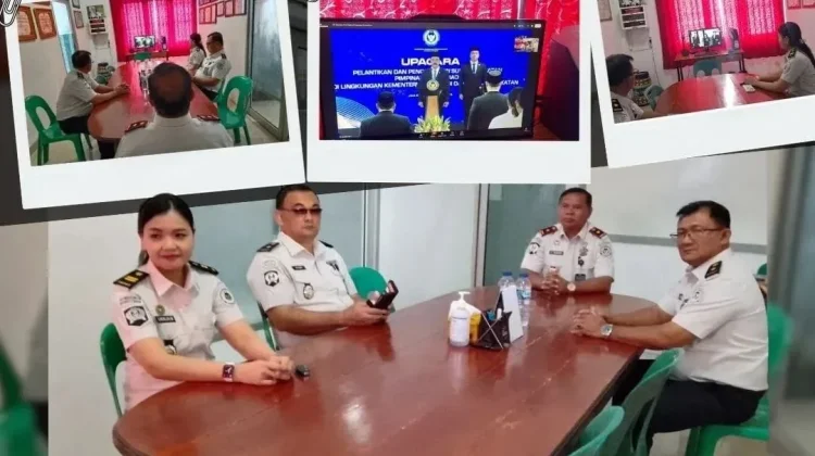 Lapas Gunungsitoli Ikuti Pelantikan Jabatan Pimpinan Tinggi Madya