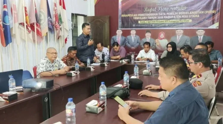 Bawaslu Nias Utara Hadiri Rapat Pleno Rekapitulasi Data Pemilih