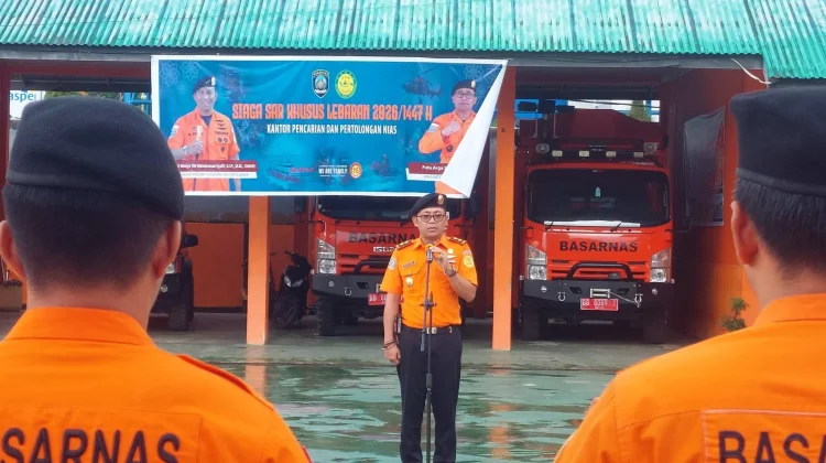 Kantor Pencarian dan Pertolongan Nias Gelar Apel Pagi dan Tekankan Integritas