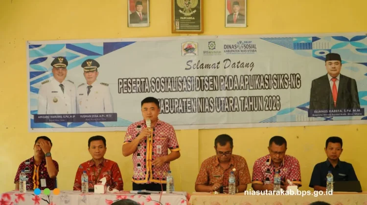 BPS dan Dinsos Nias Utara Gelar Sosialisasi DTSEN dan Sensus Ekonomi di Sitolu'ori