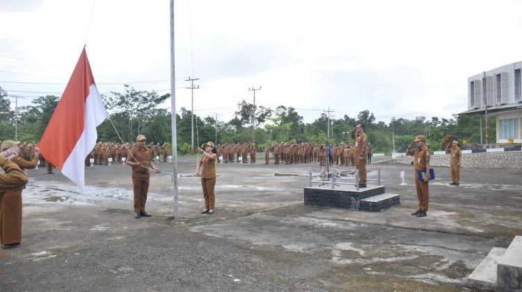 Sekda Nias Utara Pimpin Upacara, Berikut Poin Penting yang Disampaikan