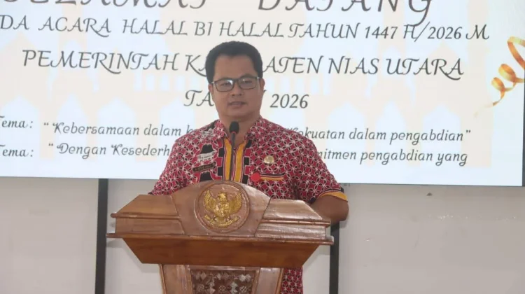 Halal Bihalal Nias Utara, PLH Sekda Harap ASN Siap Dukung Program Pemkab