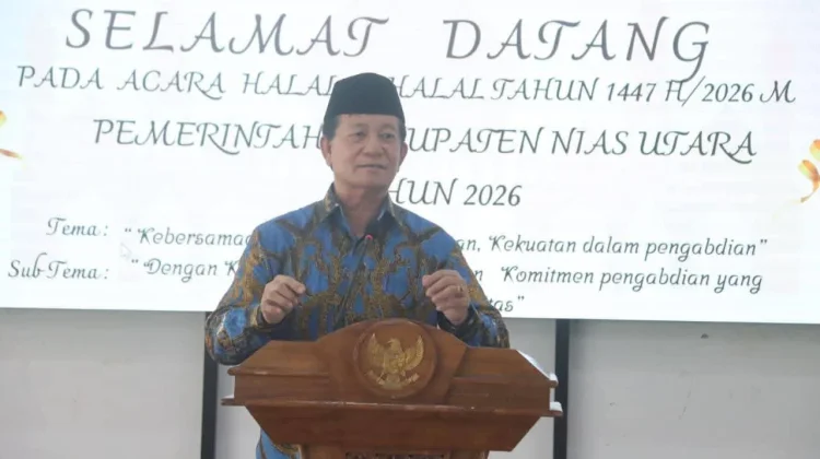 Hadiri Halal Bihalal, Wabup Nias Utara Ingatkan ASN Semangat Kerja dan Disiplin