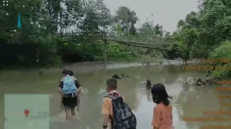 Menyeberang Maut Demi Sekolah: Jeritan Pelajar Banua Sibohou di Sungai Mua