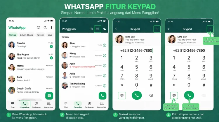 Keypad WhatsApp: Cara Simpan Nomor Lebih Praktis