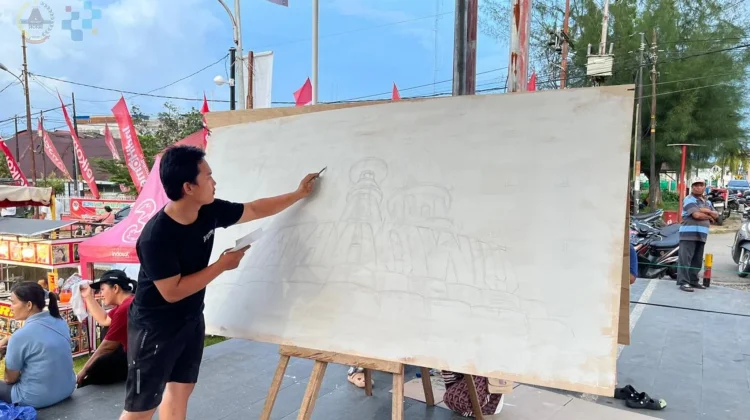 Warna Kreatif Mural Hiasi HUT ke-348 Gunungsitoli