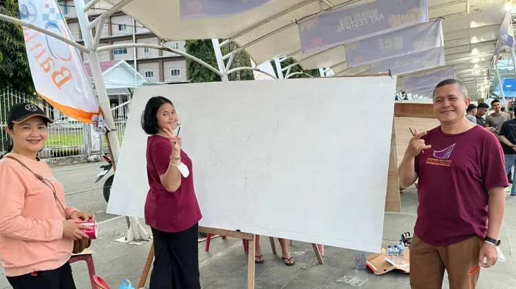 Warna Kreatif Mural Hiasi HUT ke-348 Gunungsitoli