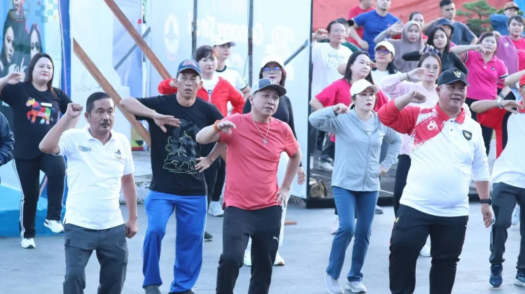 Meriah HUT 348, Wali Kota Ikut Senam dan aksi Kesehatan Gratis