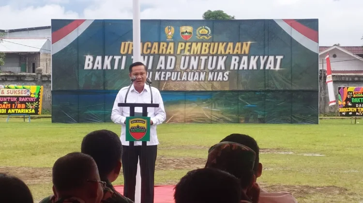 Bupati Nias Barat Sambut Baik Program Karya Bakti TNI