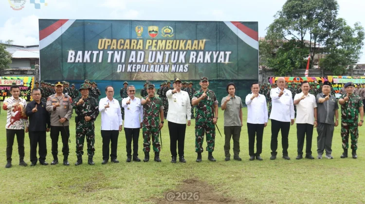 Karya Bakti TNI AD di Gunungsitoli Resmi Dibuka Gubernur Sumut