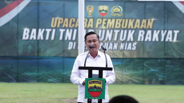 Karya Bakti TNI AD di Gunungsitoli Resmi Dibuka Gubernur Sumut