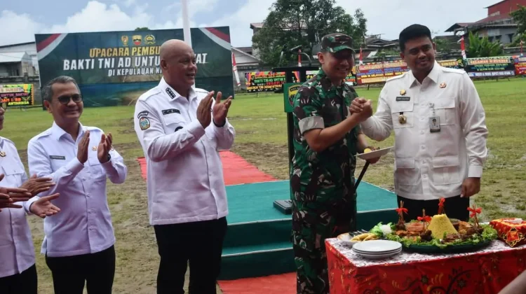 Hadiri Karya Bakti TNI-AD, Bupati Nias Utara Dukung Pembangunan Infrastruktur
