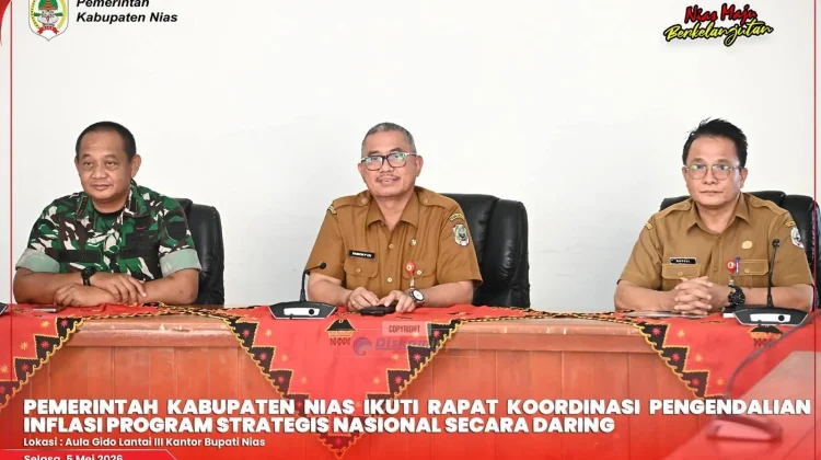 Sekda Nias Ikuti Rakor Pengendalian Inflasi Daerah Secara Daring