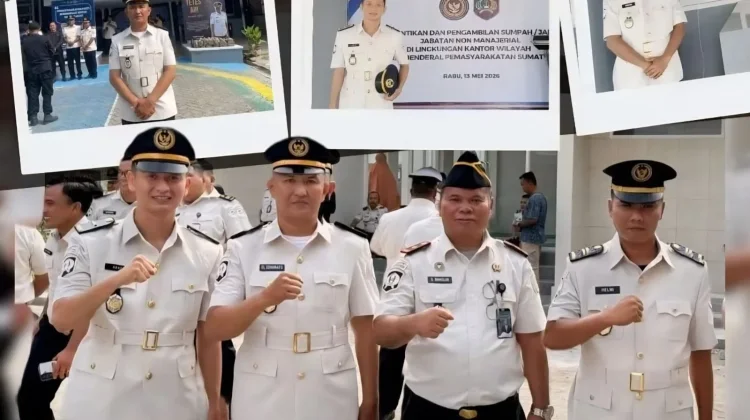 Tiga Pegawai Lapas Gunungsitoli Resmi Diambil Sumpah Jabatan