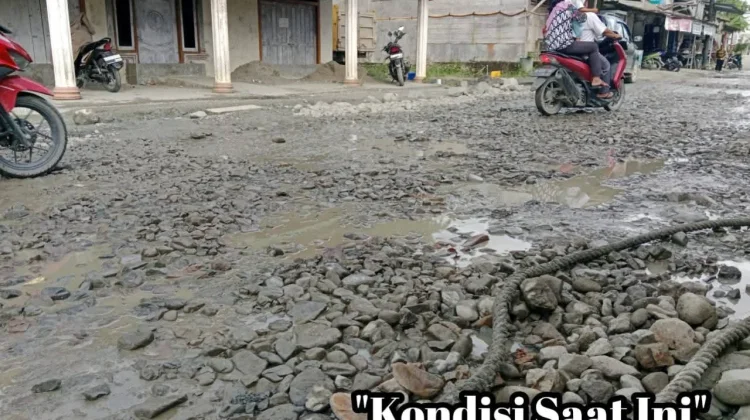 Gotong Royong Perbaikan Jalan Provinsi di Kecamatan Lotu