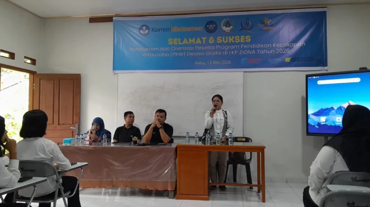 Pembukaan Program PKW Desain Grafis 2026 di LKP ZIONA