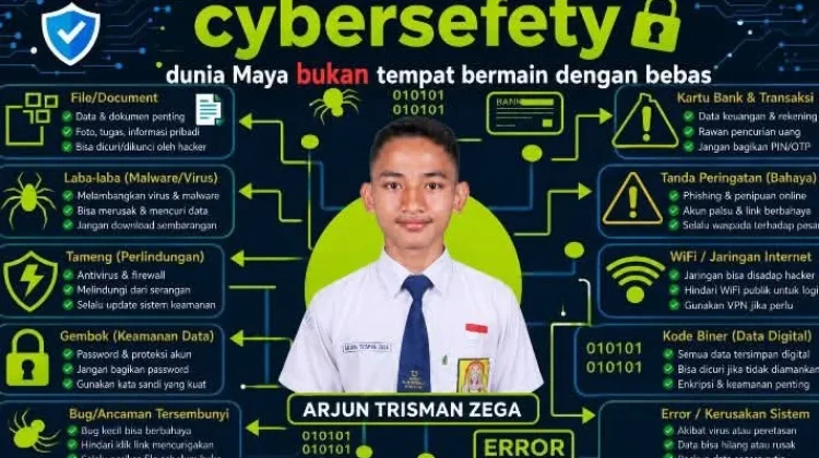 Seleksi Duta Cyber Safety Kota Gunungsitoli Pamer Poster Kampanye di Media Sosial