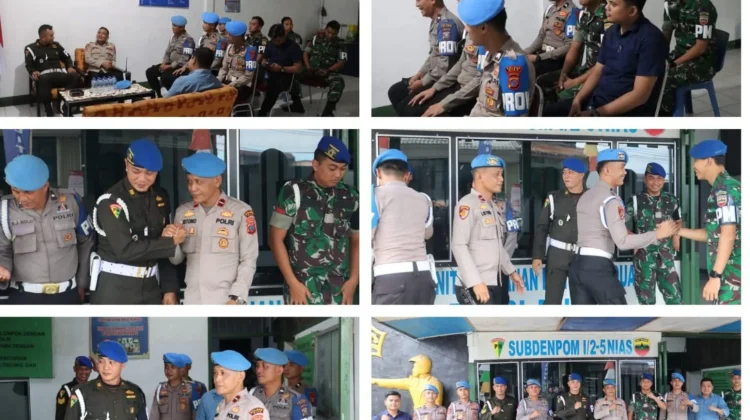 Sipropam Polres Nias Silaturahmi dengan Subdenpom 1/2-5 Nias