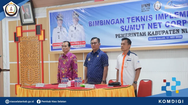 Bupati Nias Selatan Buka Bimtek Aplikasi Sumut Net Corporate