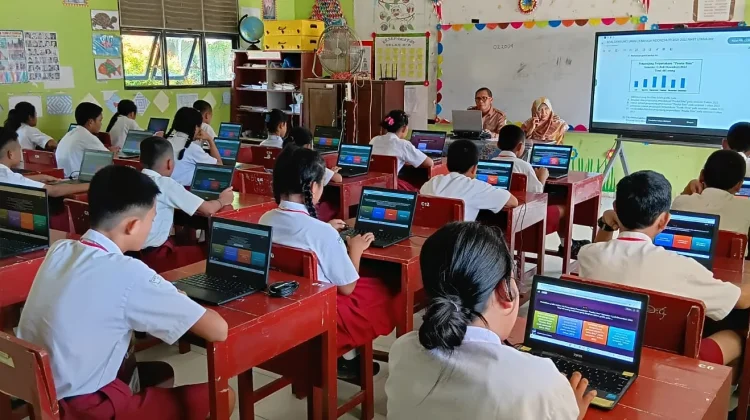 Perdana di Tahun 2026, SDN 075045 Somi Gido Gelar Ujian Online