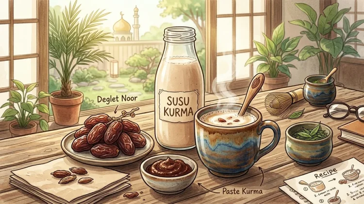 Susu Kurma Jadi Minuman Penambah Energi
