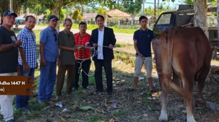 Pemkab Nias Barat Serahkan Qurban Bantuan Presiden kepada BKM Mesjid di Tetesua