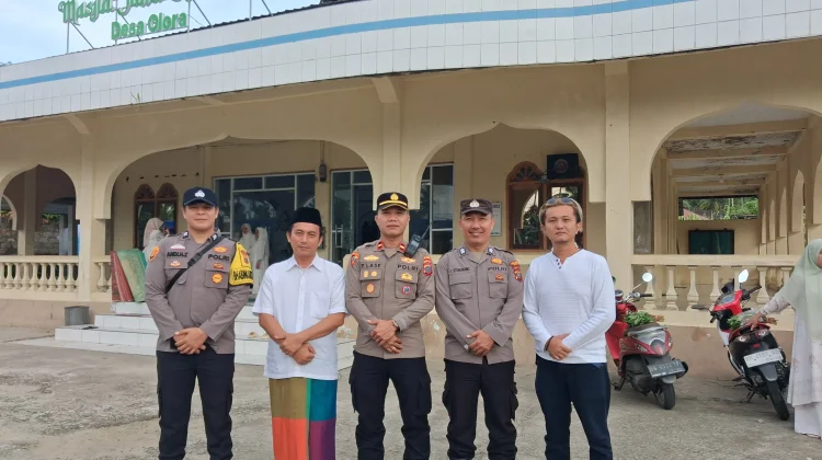 Kapolsek Alo’oa Pimpin Pengamanan Sholat Idul Adha di Gunungsitoli Utara