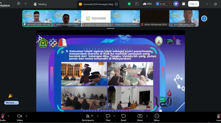 Zoom Meeting Temu Praktik Pendampingan Calon Pengantin