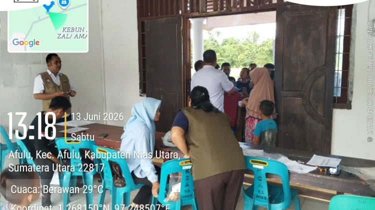 Dinsos Nias Utara Monitoring Penyaluran Bansos Sembako dan PKH TW II di Afulu