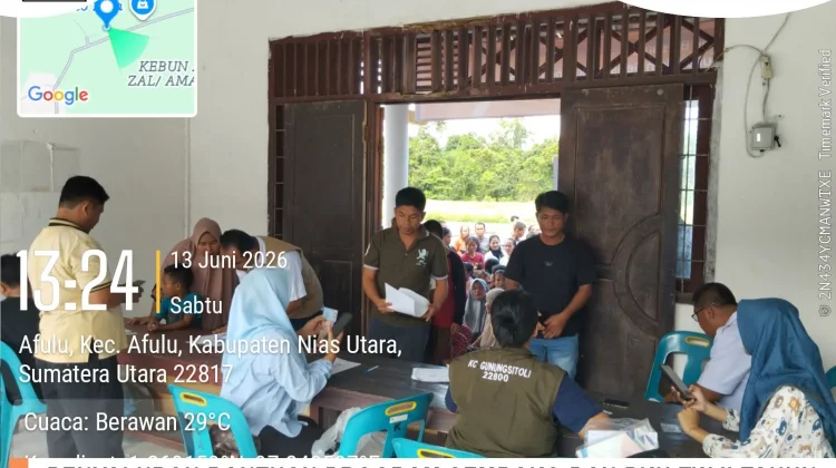 Dinsos Nias Utara Monitoring Penyaluran Bansos Sembako dan PKH TW II di Afulu