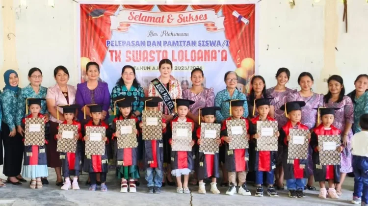 Pelepasan Siswa TKS Loloana'a, Kasek Minta Perhatian Pemerintah