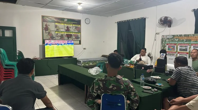 Nobar Piala Dunia, Kodim 0213/Nias Pererat Kemanunggalan TNI dan Rakyat