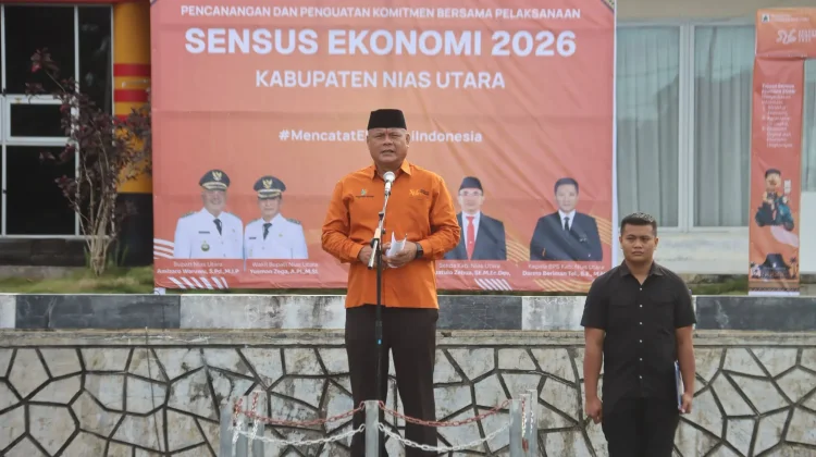Bupati Nias Utara Pimpin Pelepasan Tim Sensus Ekonomi