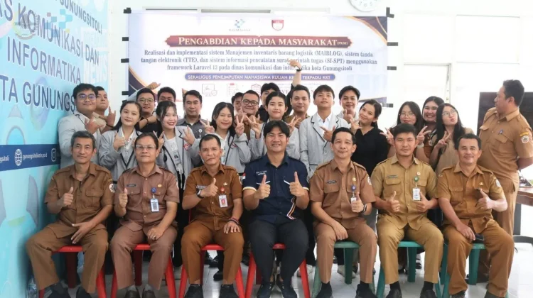 Apresiasi Kinerja, Kominfo Gunungsitoli Lepas Mahasiswa Magang UNIAS