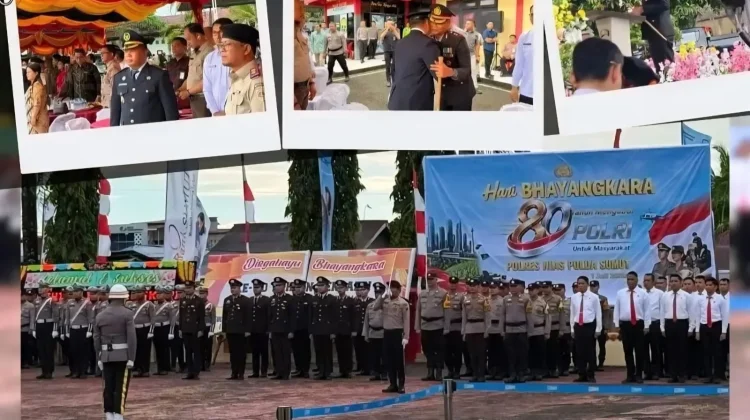 Kalapas Gunungsitoli Ikuti Upacara dan Syukuran Hari Bhayangkara Polres Nias