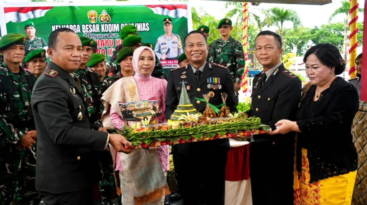 Kodim 0213/Nias Beri Kejutan Hari Bhayangkara, Perkuat Soliditas TNI-Polri