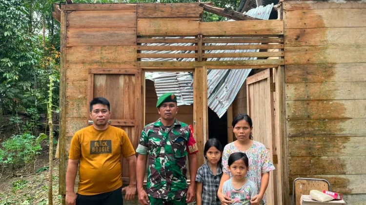 Kodim 0213/Nias Perkuat Kepedulian Sosial lewat BantuanTerdampak Bencana