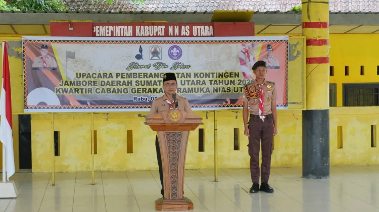 Sekda Minta Kontingen Pramuka Bawa Nama Baik Nias Utara di Jambore Sumut