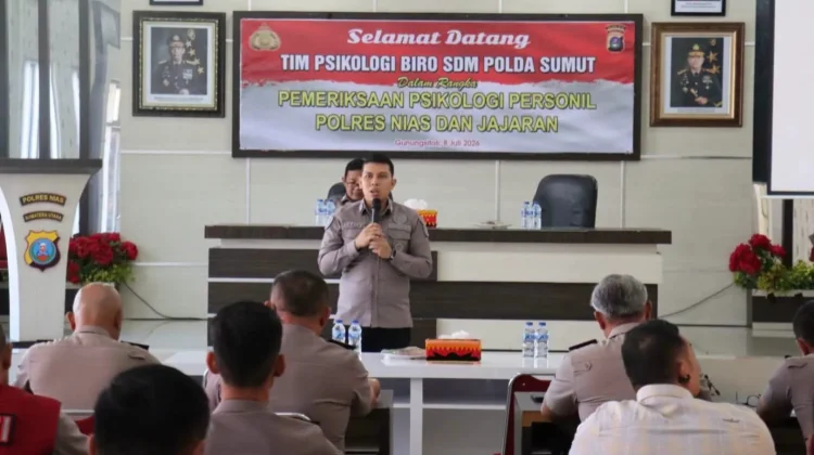Polres Nias Gelar Uji Psikologi Pemegang Senjata Api Organik Polri