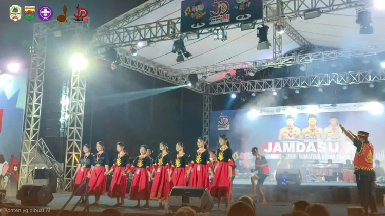 Tari Nias Meriahkan Pentas Seni Jambore Daerah XI Gerakan Pramuka Sumut Tahun 2026