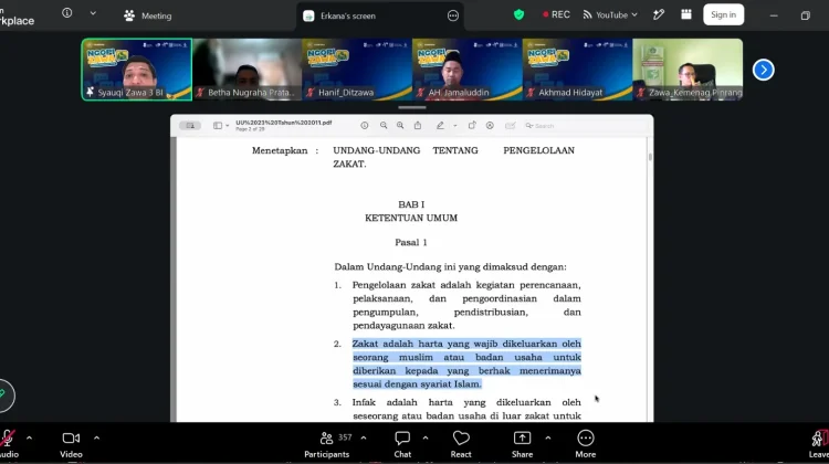 Penguatan Literasi Regulasi Zakat bagi Aparatur Kementerian Agama