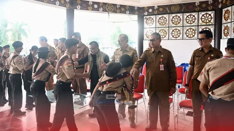 Kepulangan Kwarcab Gerakan Pramuka Nias Disambut di Pendopo Bupati Nias