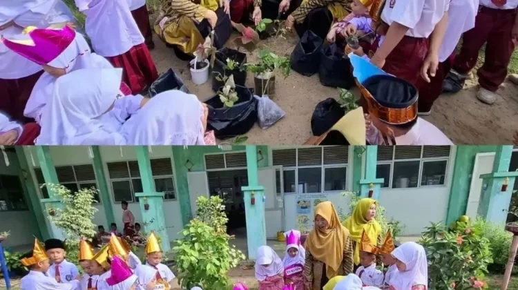 Penanaman Pohon, Wujud Penguatan Ekoteologi di Lingkungan MIN 2 Gunungsitoli