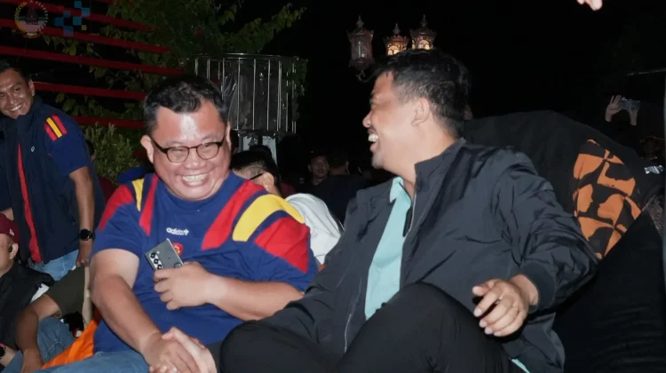 Kebersamaan Warnai Nobar Final Piala Dunia di Gunungsitoli