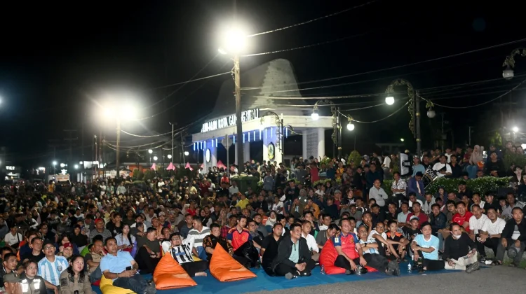 Ribuan Warga Nias Nobar Final Piala Dunia 2026 Bersama Gubernur Sumut