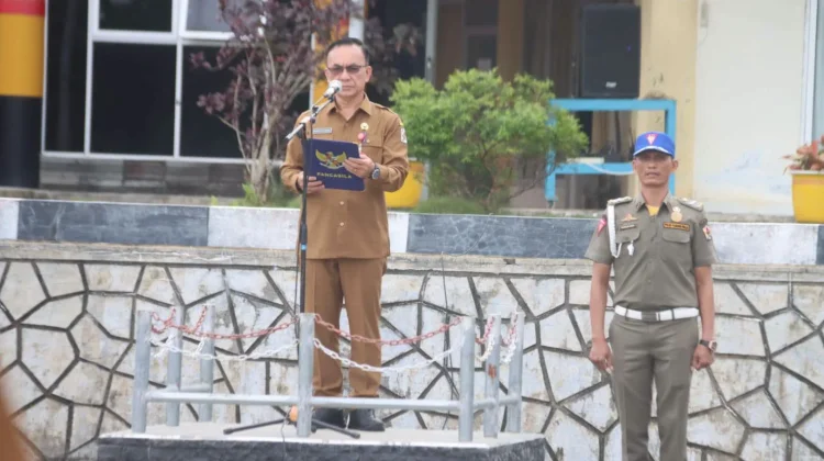 Sekda Nisut  Pimpin Upacara Bendera, Tekankan Disiplin ASN