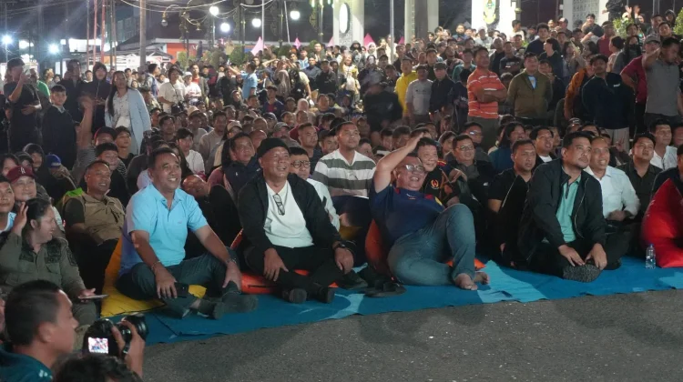 Bupati Nias Utara Dampingi Gubernur Sumut Nobar Final Piala Dunia di Gunungsitoli