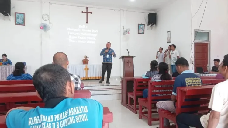 Penyuluh Kristen Kemenag Gunungsitoli Berikan Bimbingan Spiritual di Lapas