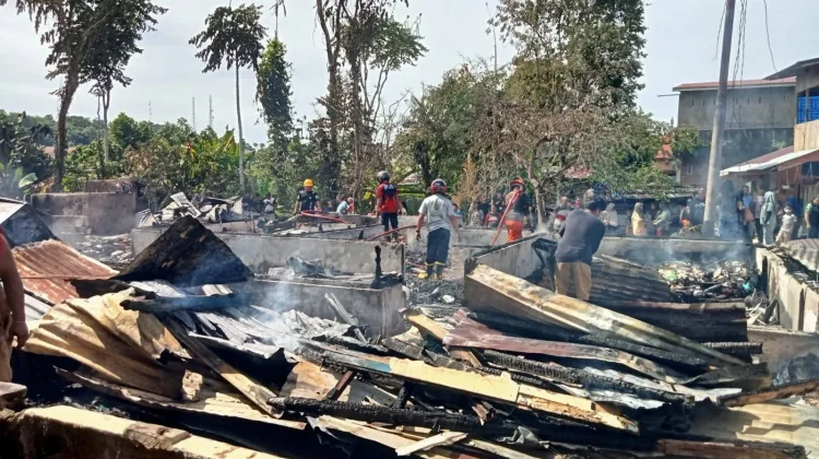 Tiga Bangunan Terbakar di Gunungsitoli, Kerugian Ditaksir Ratusan Juta Rupiah