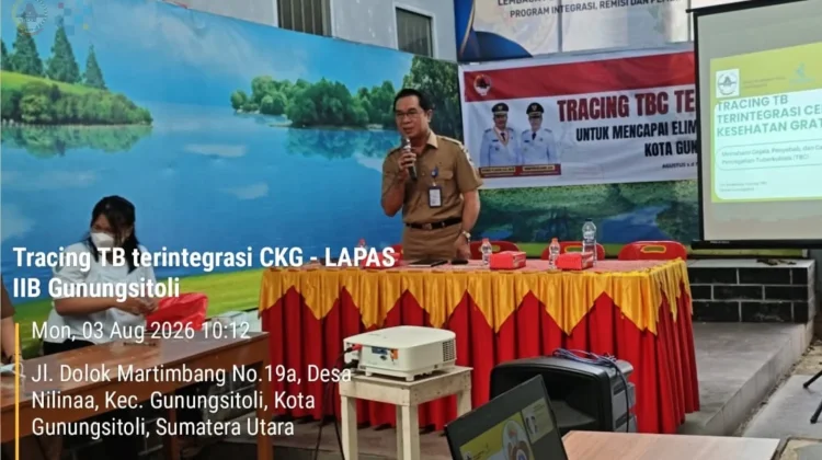 Cegah Penyebaran TB, Dinkes Gunungsitoli Luncurkan Program Terintegrasi di Lapas